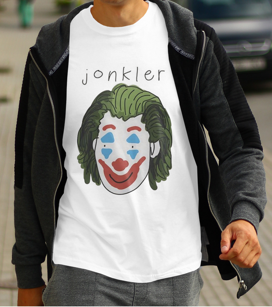 Jonkler Joker Face Green Hair Clown Makeup T-Shirt