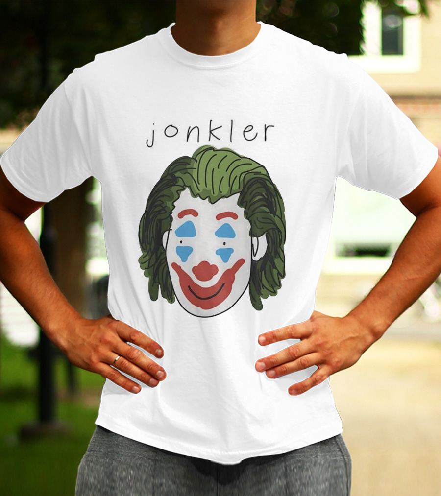 Jonkler Joker Face Green Hair Clown Makeup T-Shirt