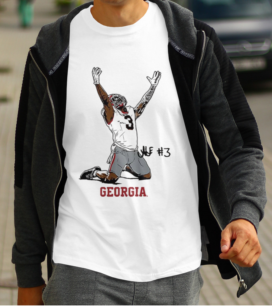 Nate Frazier Georgia Bulldogs Football NFL #13 End Zone Celebration T-Shirt