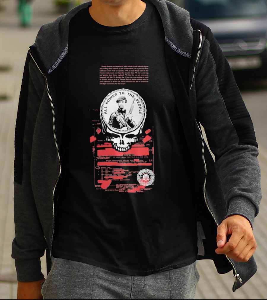Grateful Dead War Memorial Benefit Huey P Newton Bobby Seale Power To The People T-Shirt