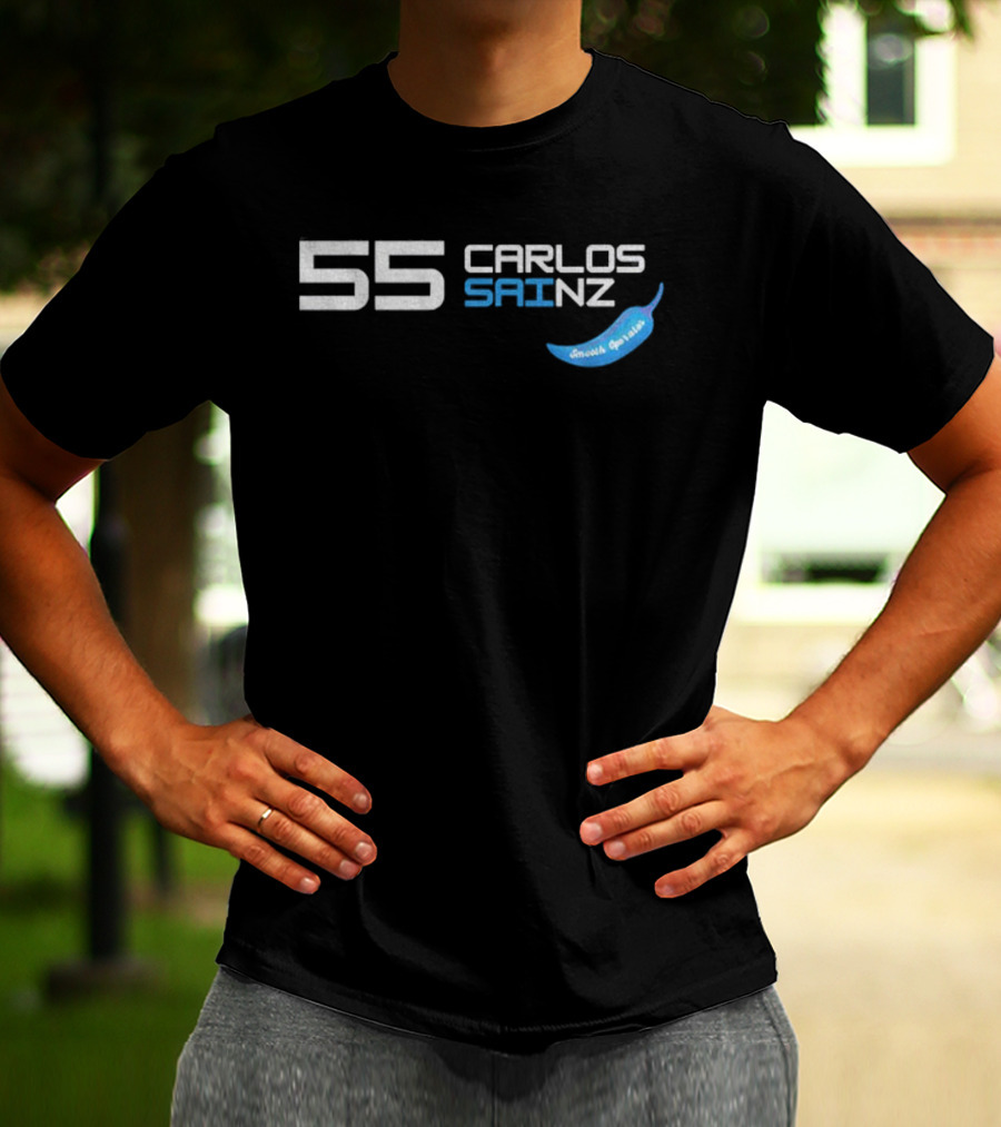 Carlos Sainz 55 Smooth Operator Blue Chilli 2025 T-Shirt