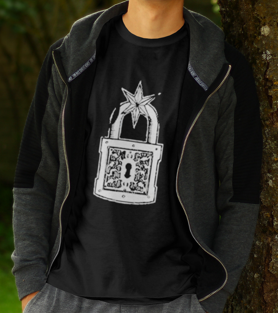 Deafheaven Lock Padlock Star Icon Design T-Shirt