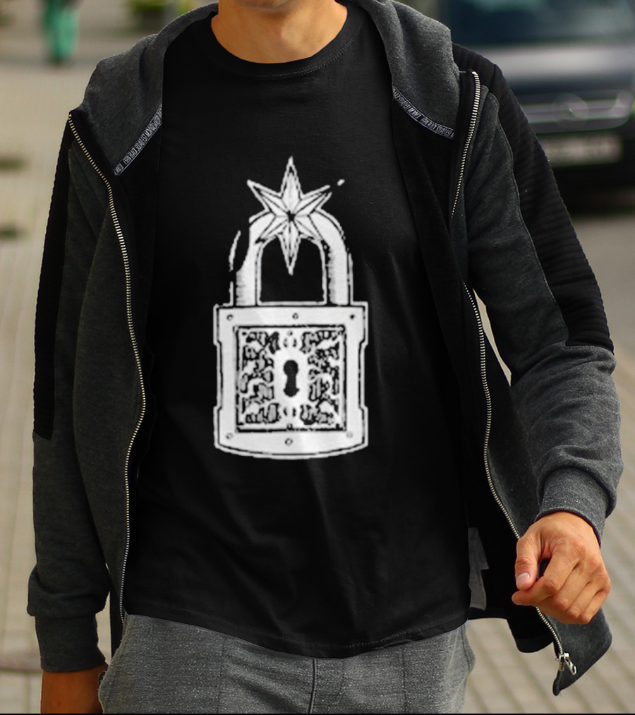 Deafheaven Lock Padlock Star Icon Design T-Shirt