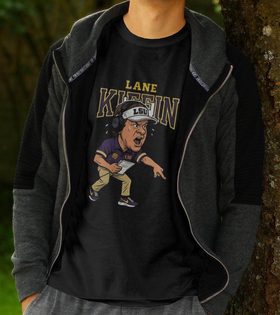 Lane Kiffin Cartoon LSU Tigers Football 2025 T-Shirt