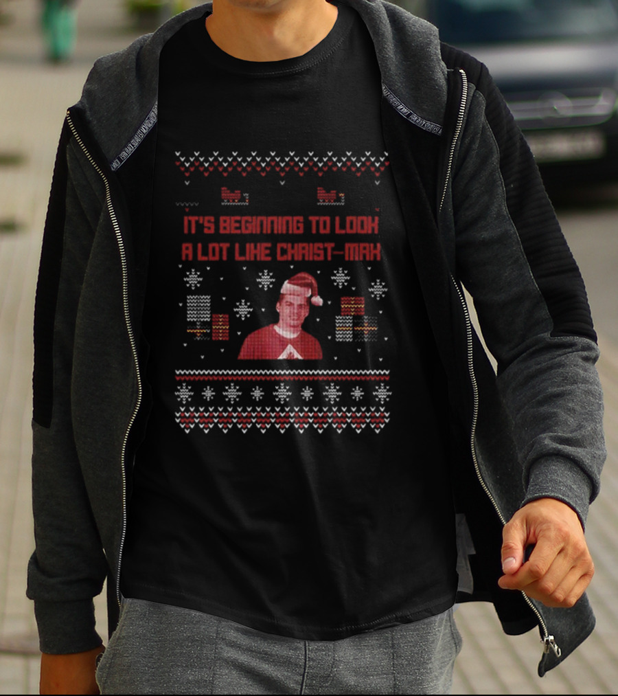 Max Verstappen Ugly Christmas It's Beginning To Look A Lot Like Christ-Max Holiday Sweater T-Shirt