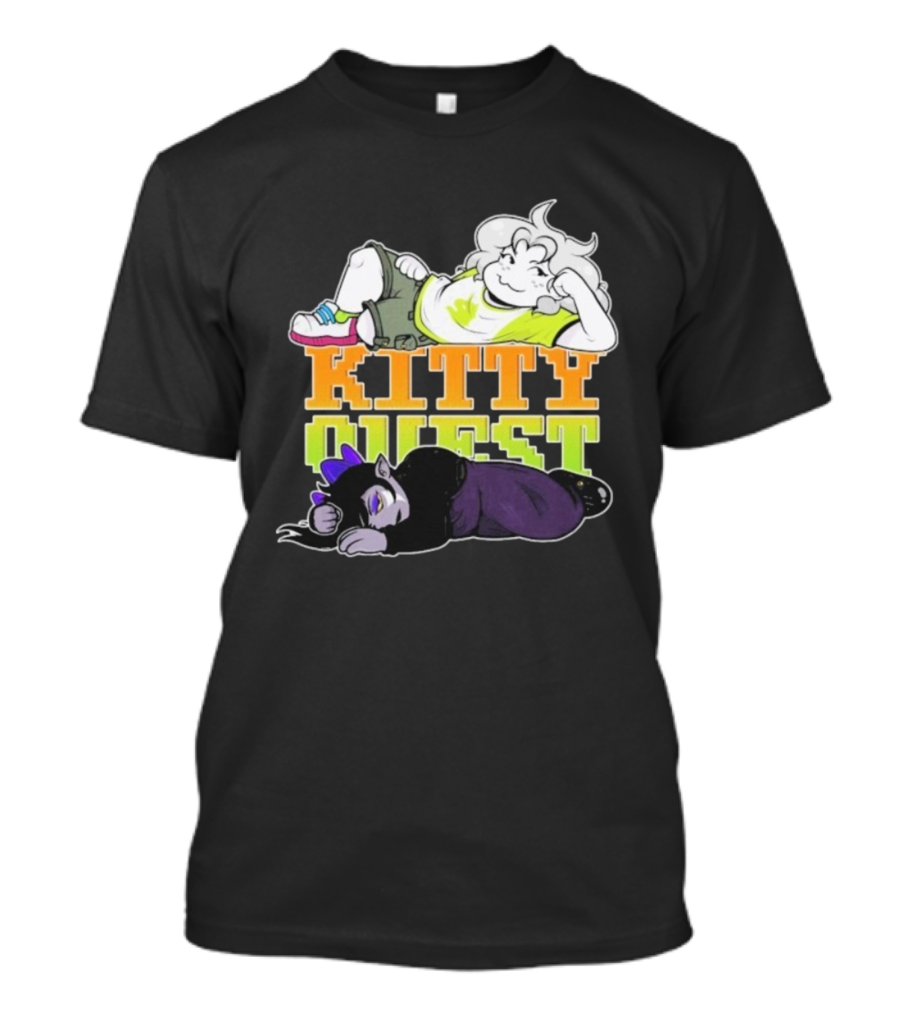 Kitty Quest Playful Characters Relaxing Fun Theme T-Shirt