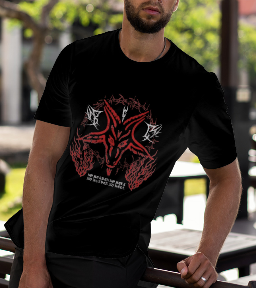 Blackcraft Cult No Heaven No Hell Don’t Pray For Me Goat And Flames T-Shirt