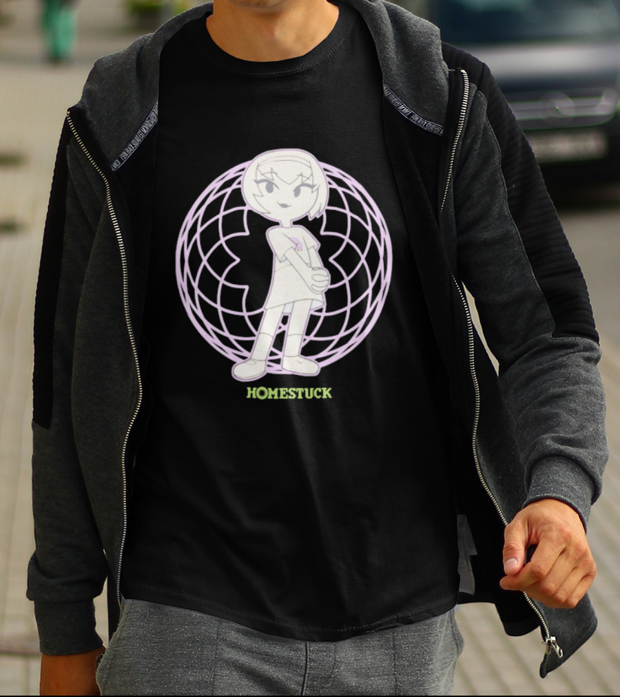 Homestuck Rose Character In Purple Globe Background T-Shirt