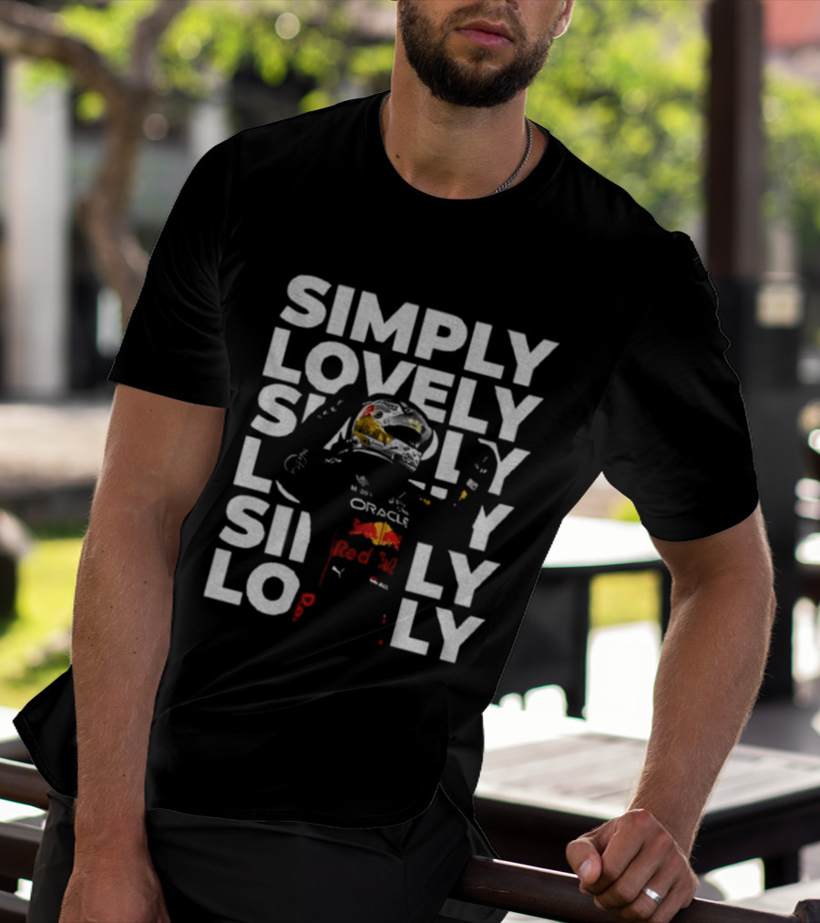 Max Verstappen Simply Lovely Oracle Red Bull Racing F1 Motorsport T-Shirt