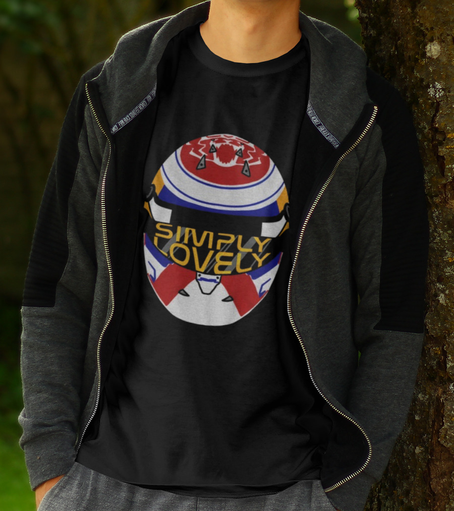 Simply Lovely Max Verstappen Racing Helmet Red White Blue Design T-Shirt