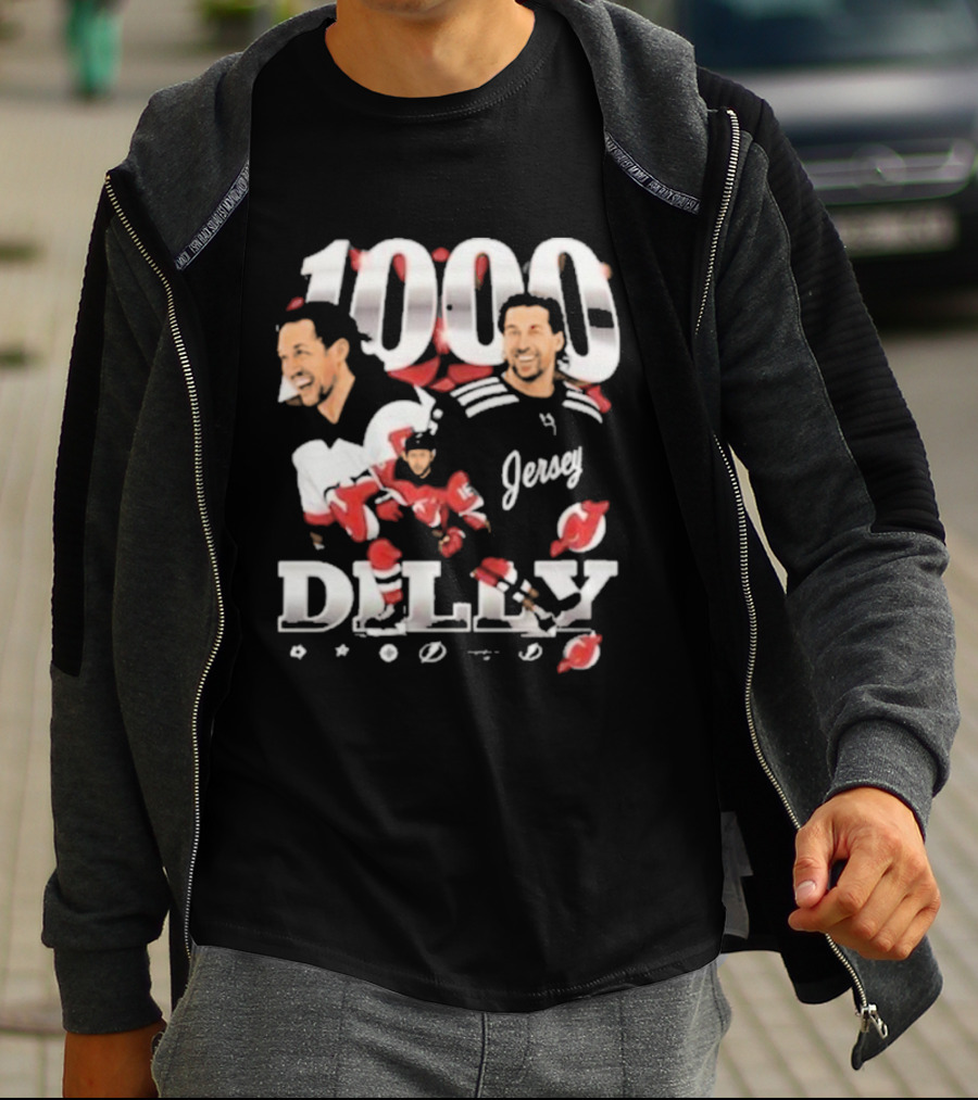 1000 Games Travis Zajac New Jersey Devils T-Shirt