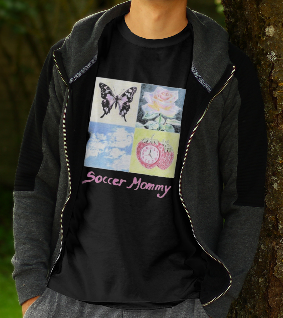 Soccer Mommy Butterfly Rose Sky Strawberry T-Shirt