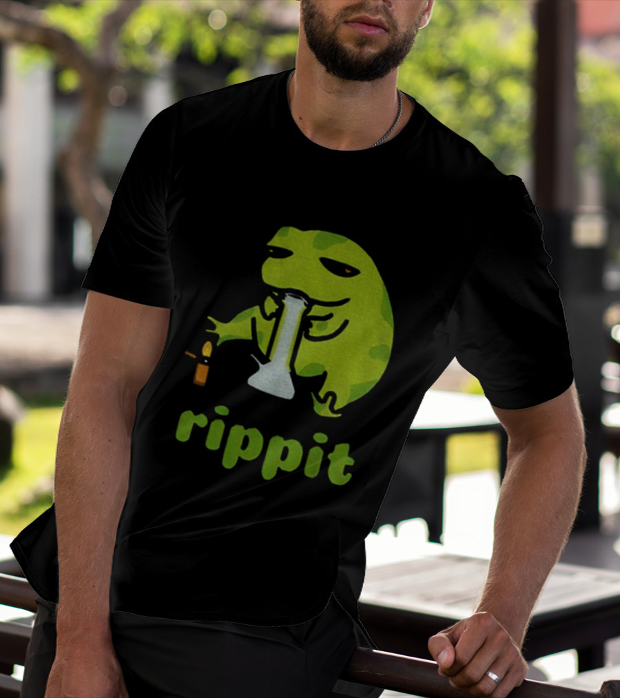 Frog Bong Rippit Stoner Ripping Hits T-Shirt