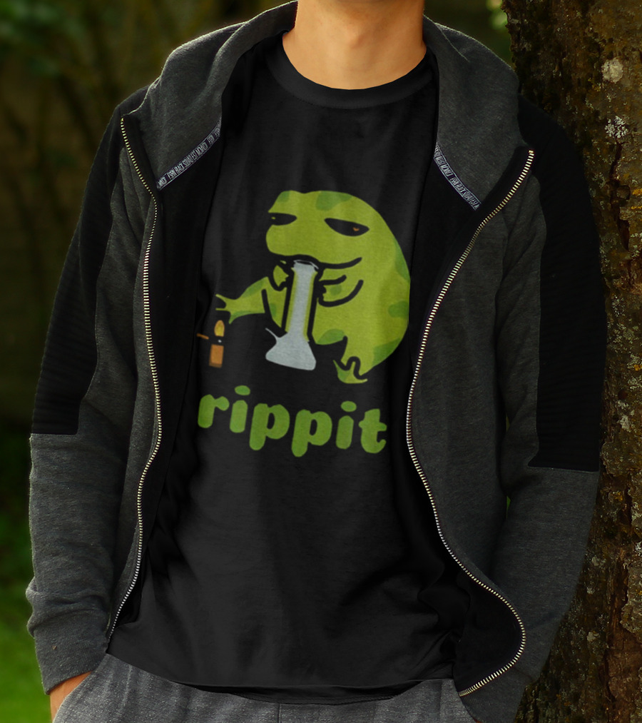 Frog Bong Rippit Stoner Ripping Hits T-Shirt