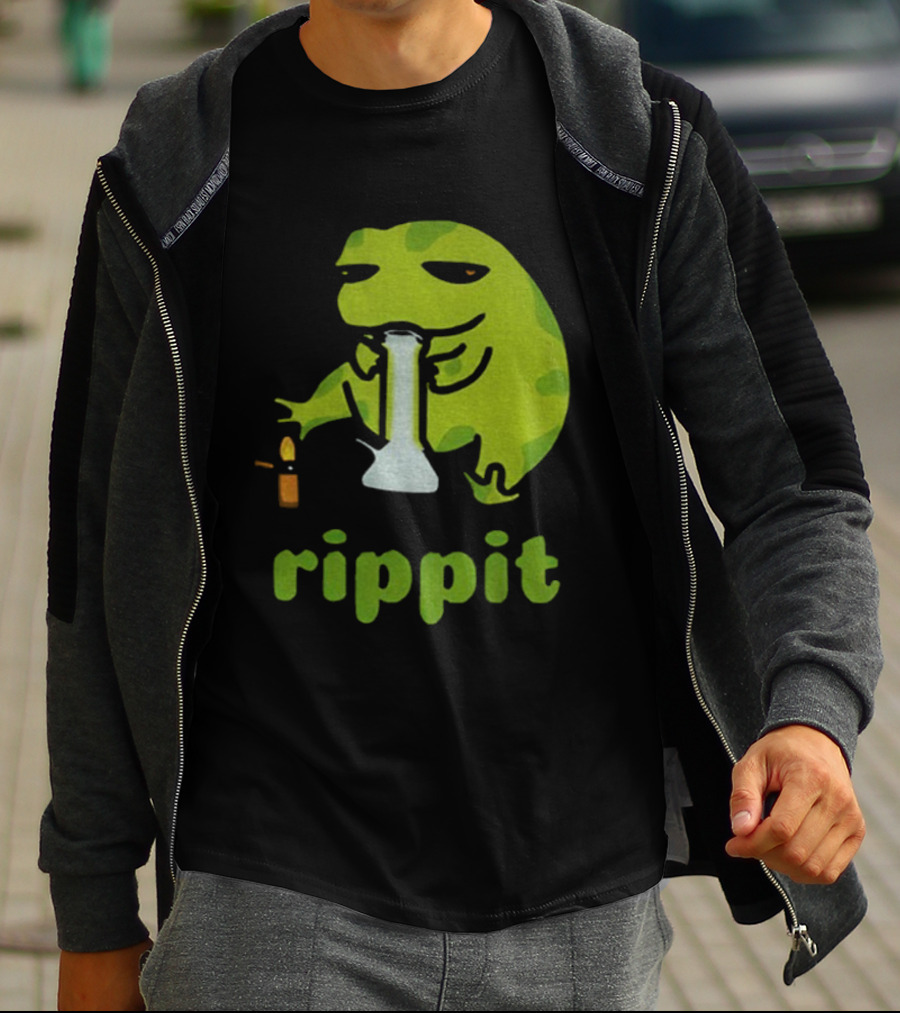 Frog Bong Rippit Stoner Ripping Hits T-Shirt