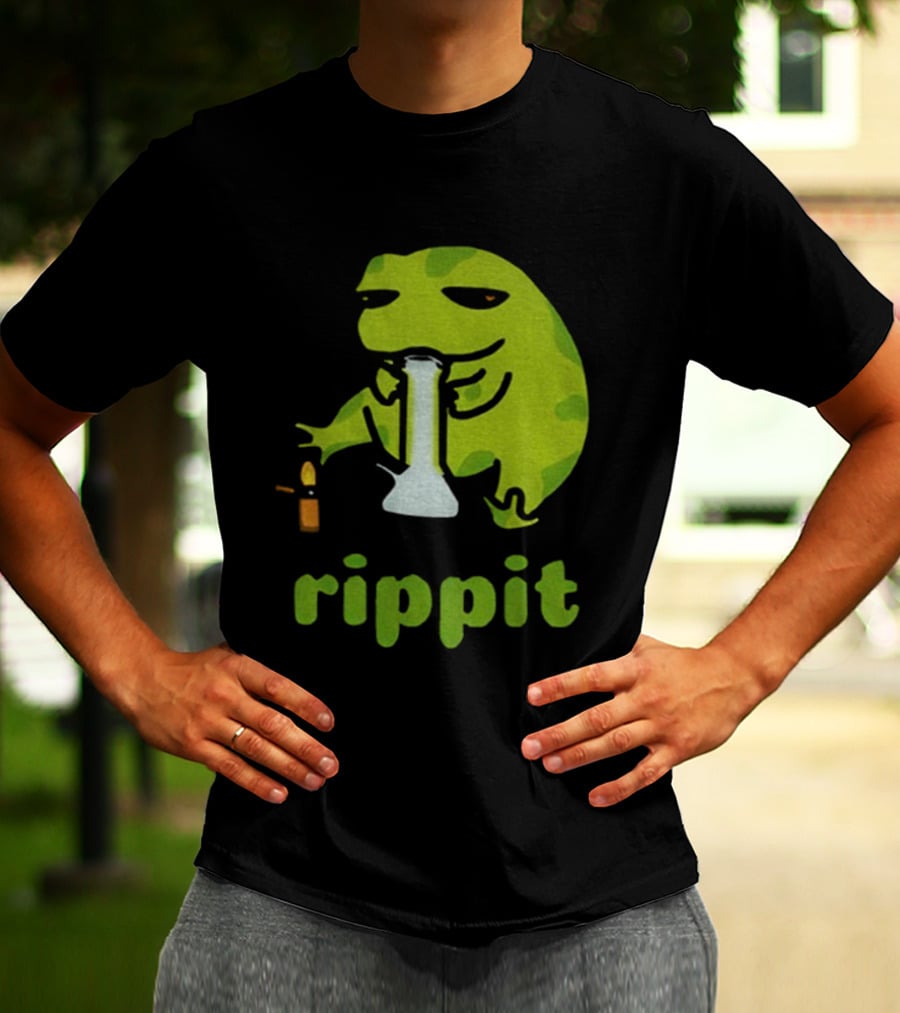 Frog Bong Rippit Stoner Ripping Hits T-Shirt