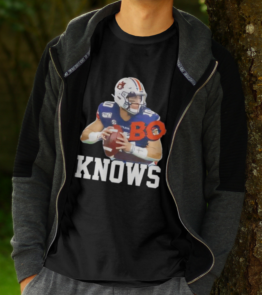 Bo Knows Bo Nix College Football Fan Auburn Tigers Parody T-Shirt