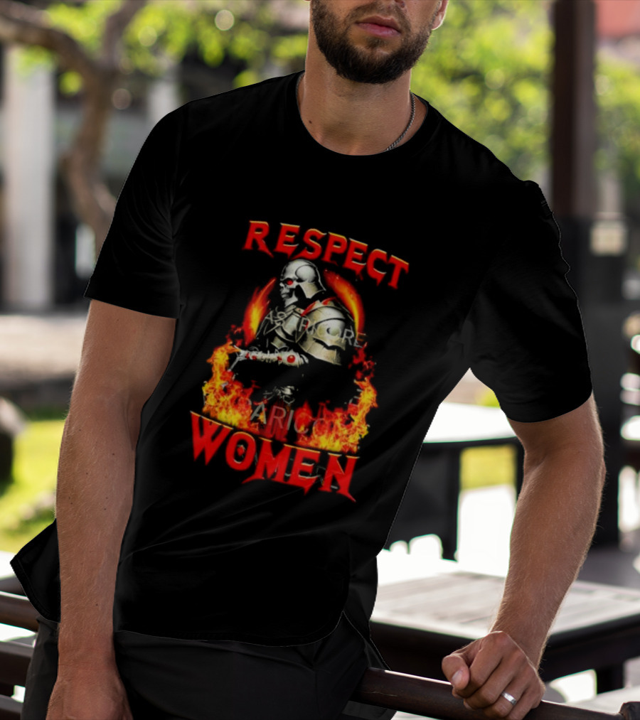 Respect Women Flaming Knight Valor T-Shirt