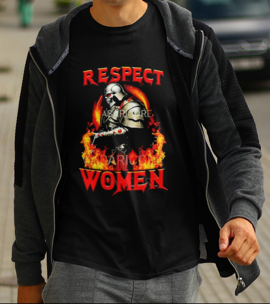 Respect Women Flaming Knight Valor T-Shirt