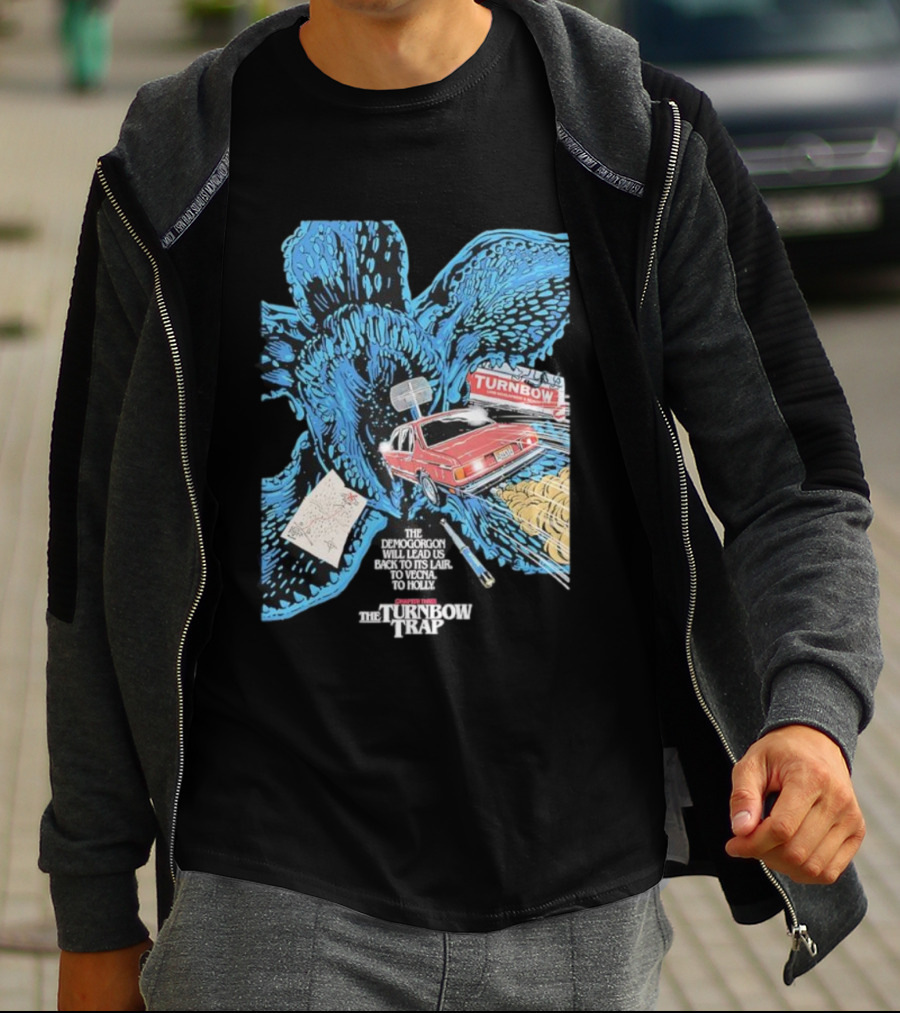 Stranger Things Season 5 Butcher Billy Demogorgon Turnbow Trap Car Lair Map T-Shirt