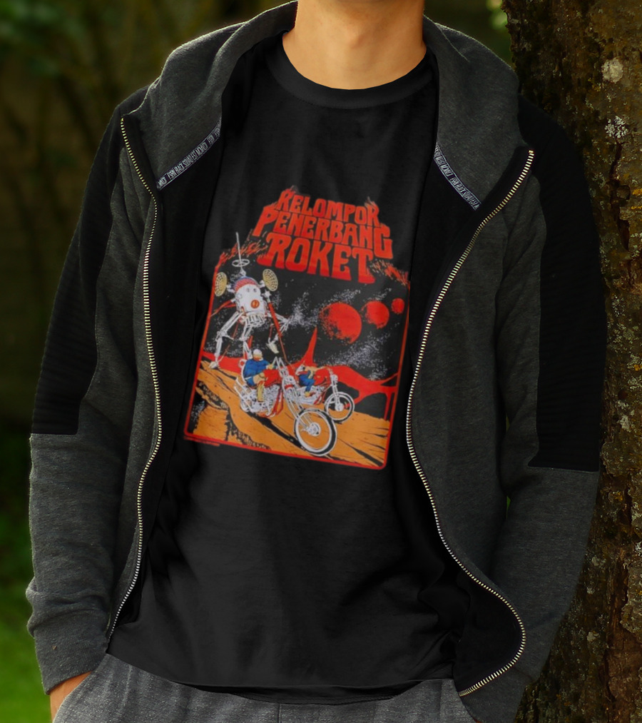 Kelompok Penerbang Roket Ride To Space Adventure On Motorbikes T-Shirt