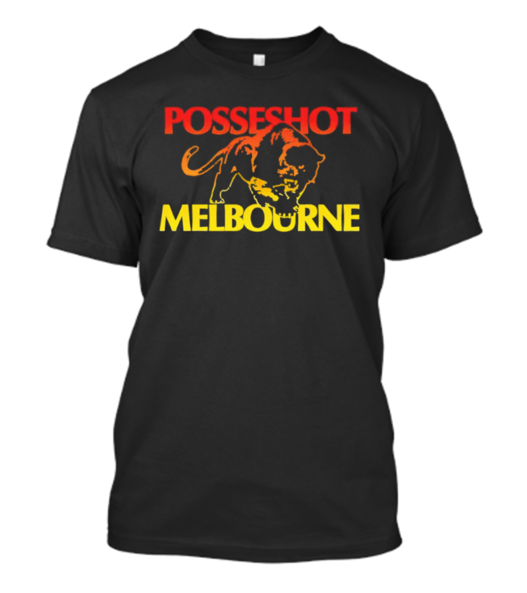 Posseshot Melbourne Sunset Fade Lion Artwork T-Shirt