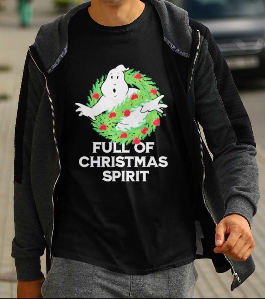 Ghostbusters Full Of Christmas Spirit Wreath T-Shirt
