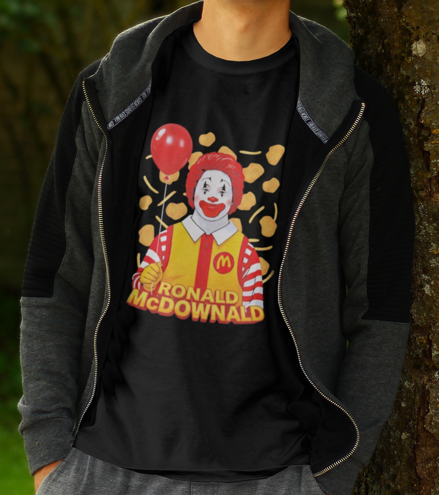 Ronald McDownald McDonald's Red Balloon And Nuggets Theme T-Shirt