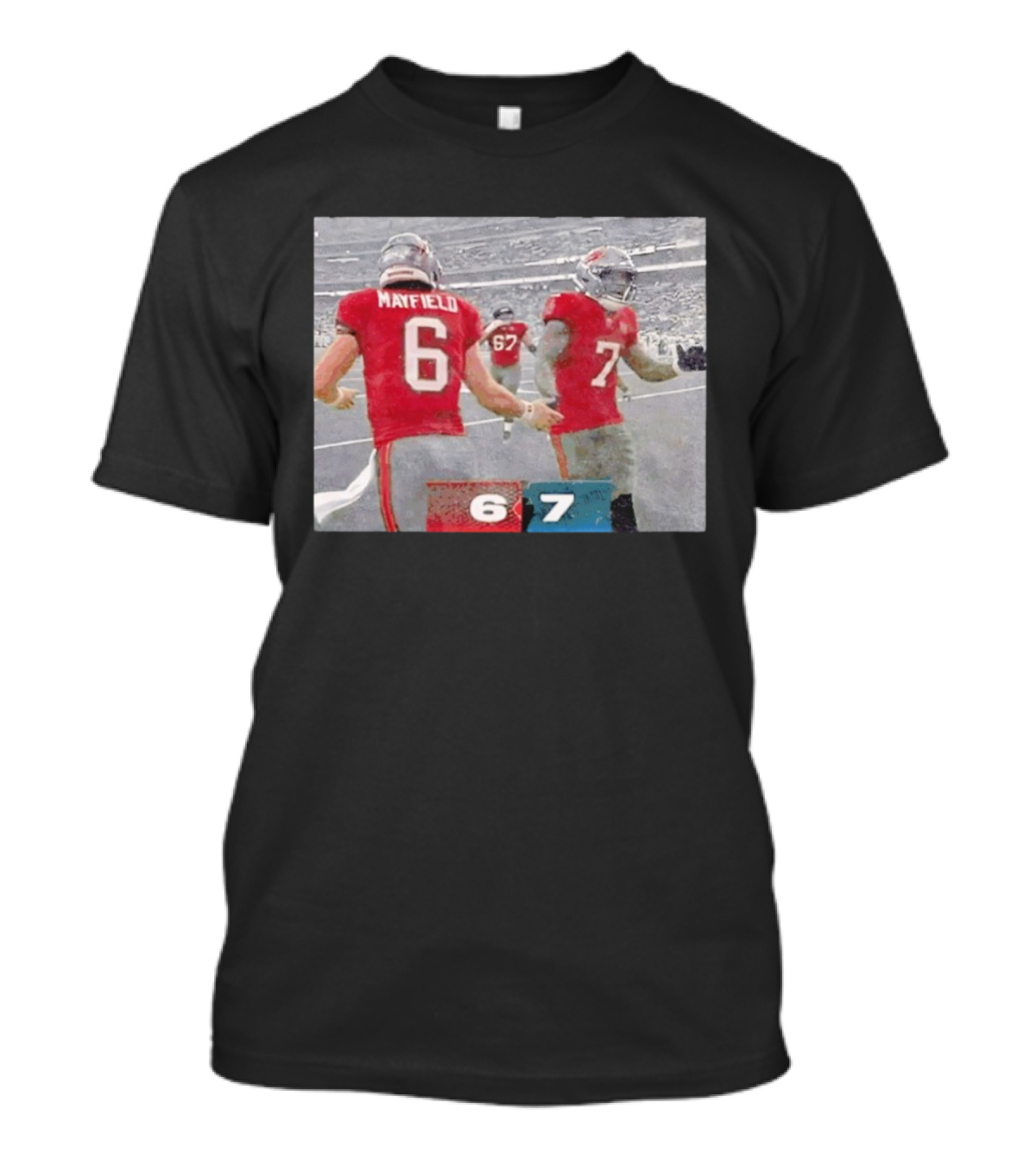 Tampa Bay Mayfield 6 And 7 Football Celebration T-Shirt