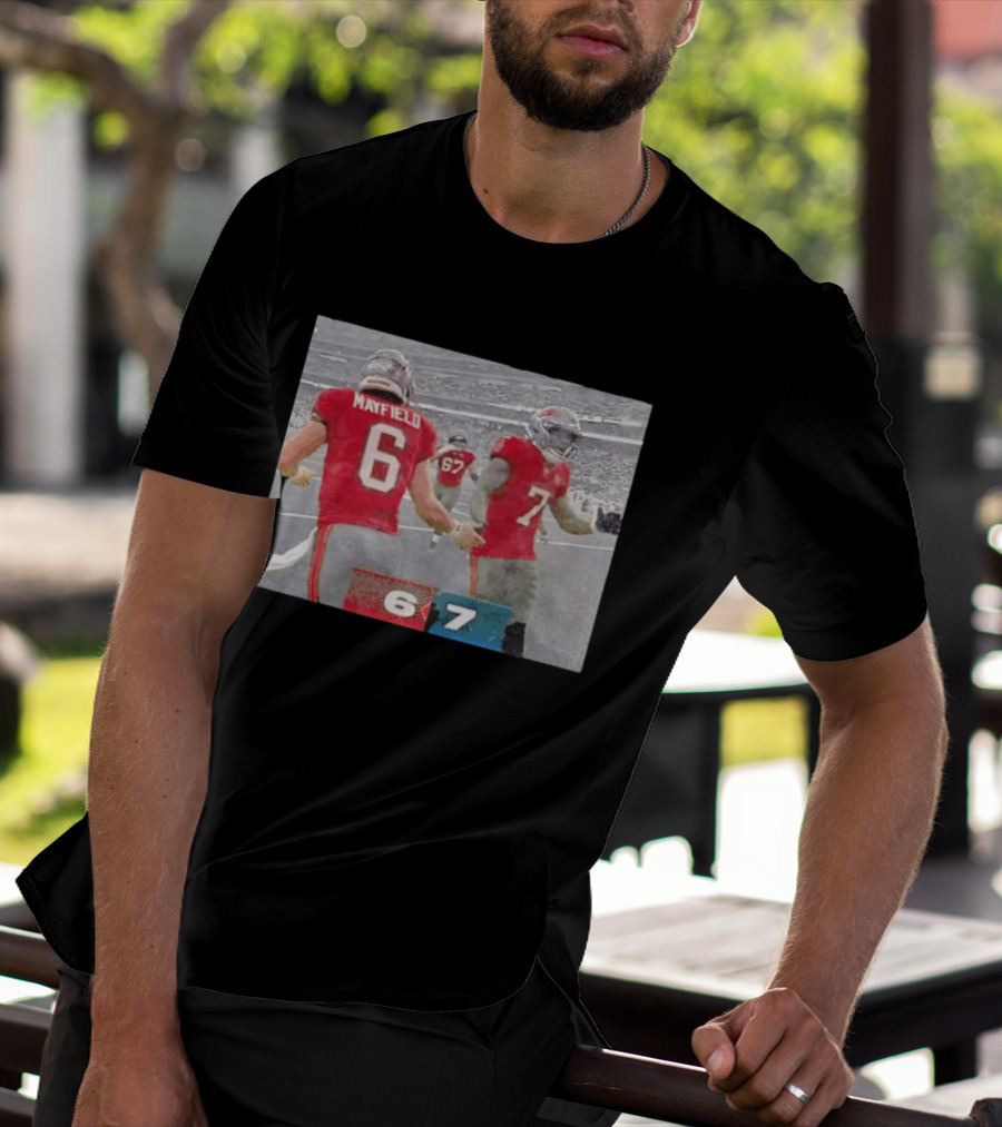 Tampa Bay Mayfield 6 And 7 Football Celebration T-Shirt