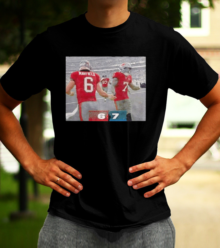 Tampa Bay Mayfield 6 And 7 Football Celebration T-Shirt