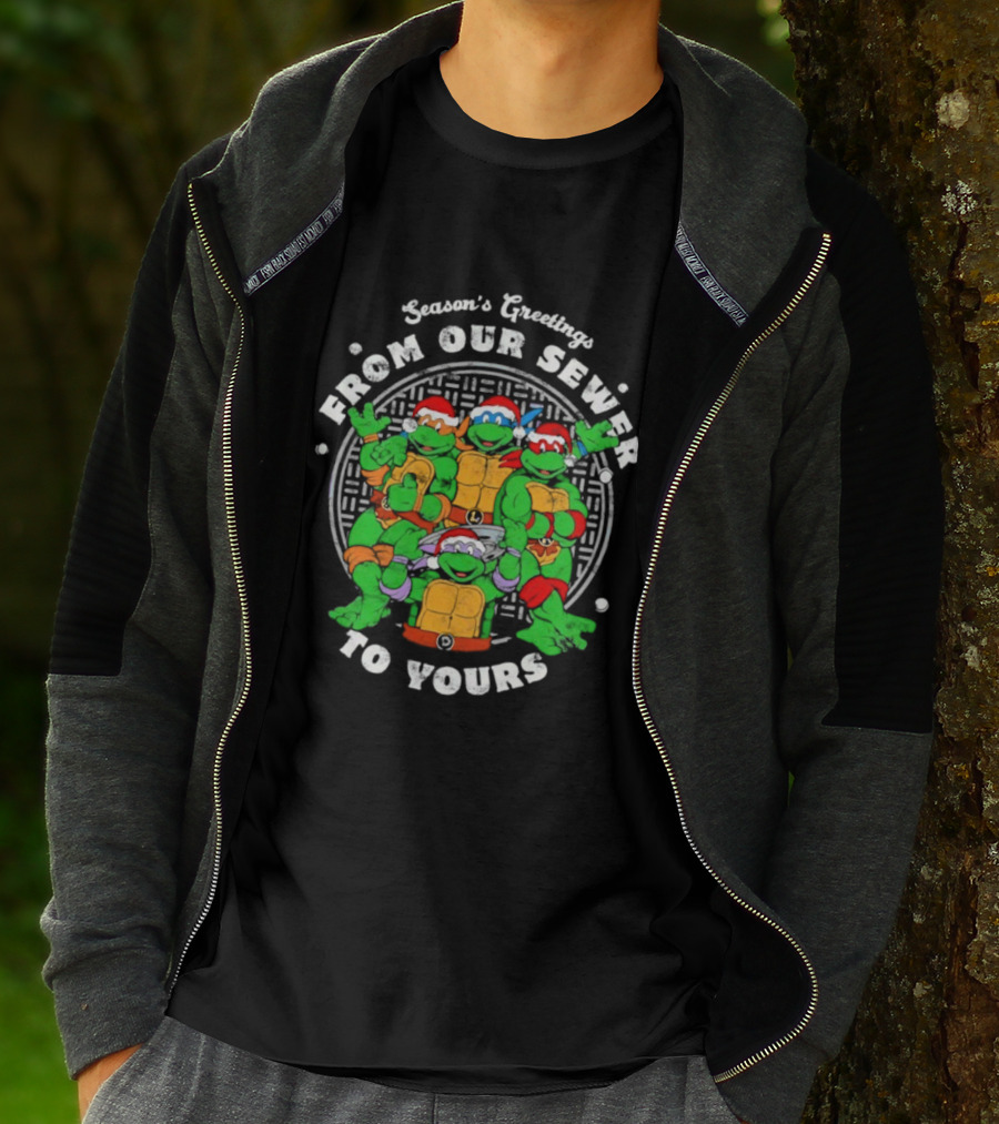 Teenage Mutant Ninja Turtles Season’s Greetings Christmas Sewer Heroes T-Shirt