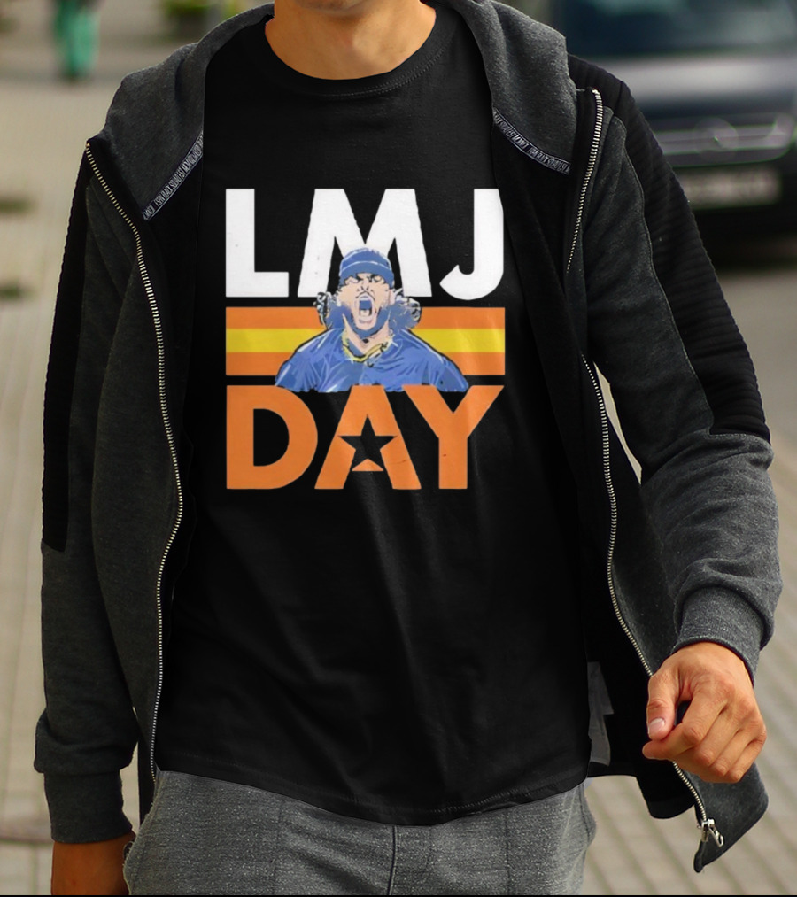 LMJ Day Lance McCullers Jr Bold Illustration With Star And Stripes T-Shirt