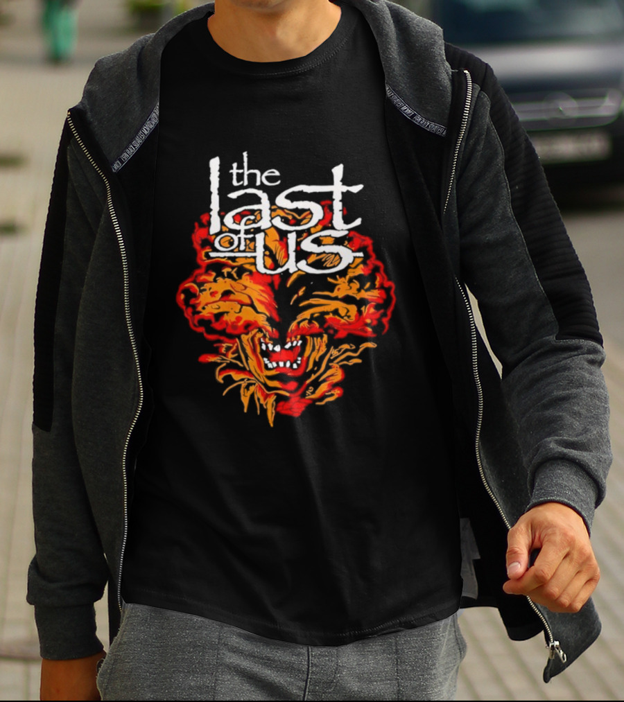 The Last Of Us Lamb Of God Fusion Fire Face Art T-Shirt