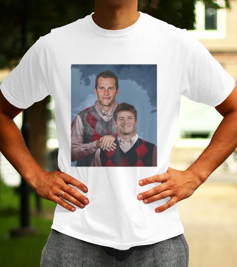 Brady And Maye Step Brothers Comedy Patriots Football Fan Collab T-Shirt