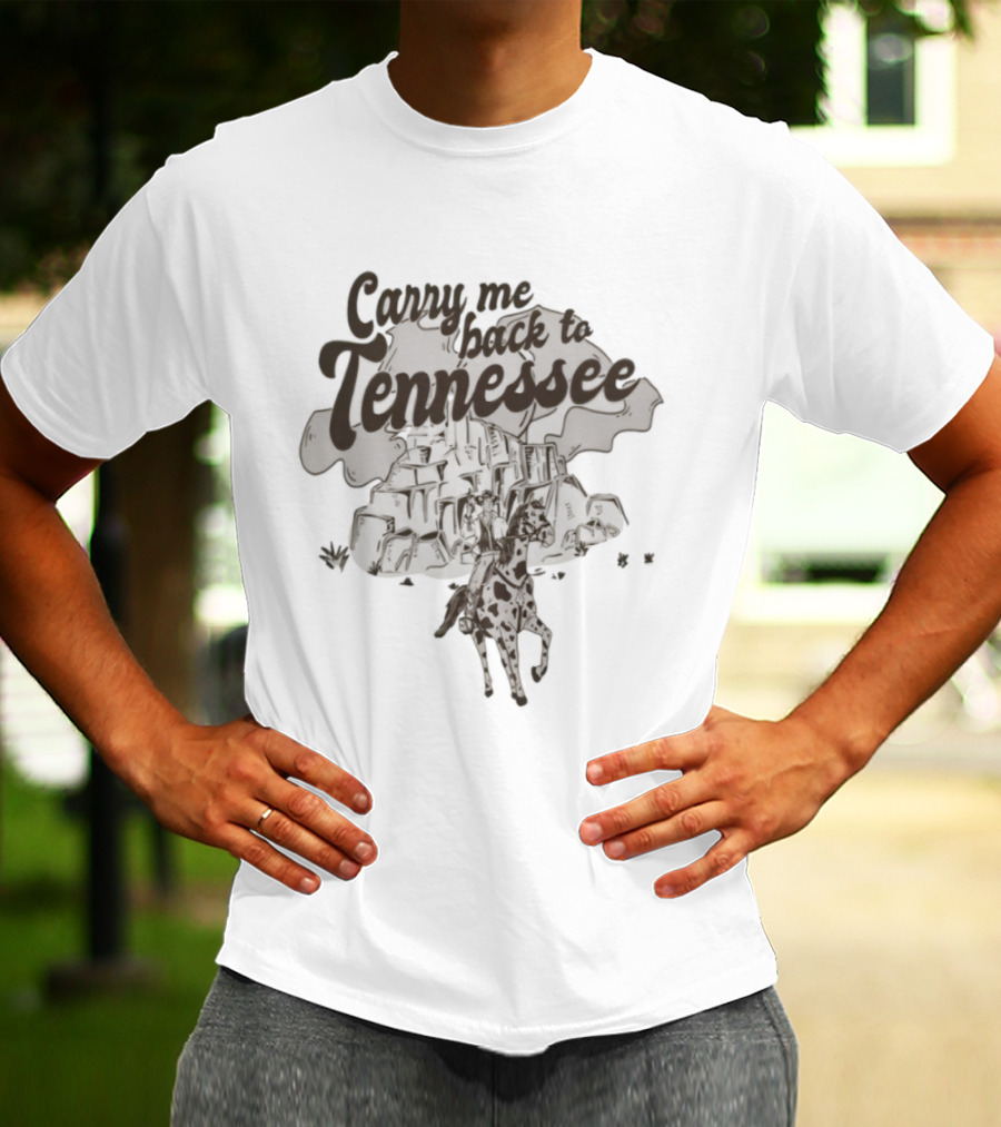 Carry Me Back To Tennessee Horse And Rider Retro Style T-Shirt