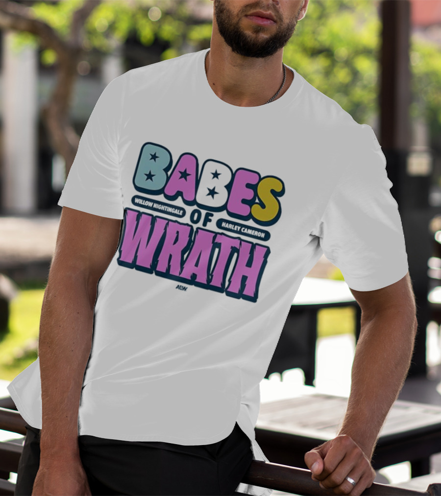 Babes Of Wrath Willow Nightingale Harley Cameron Stars T-Shirt