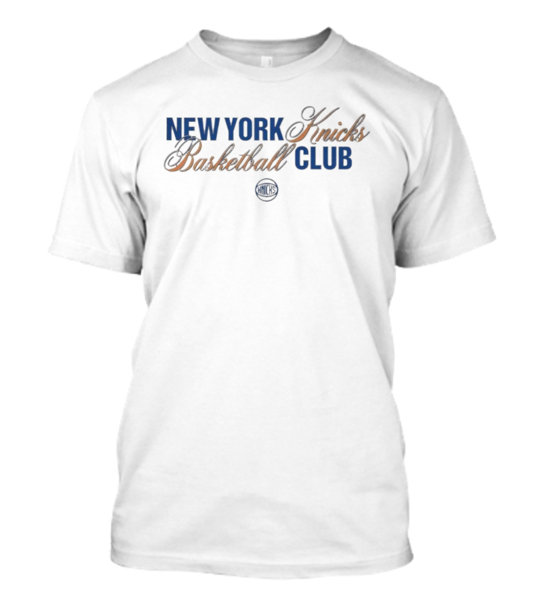 New York Knicks Basketball Club Team Logo Typography T-Shirt