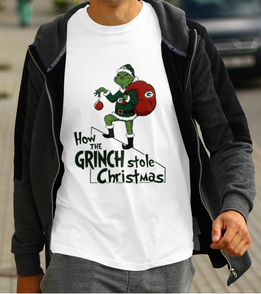 Green Bay Packers How The Grinch Stole Christmas Holiday Sweater T-Shirt
