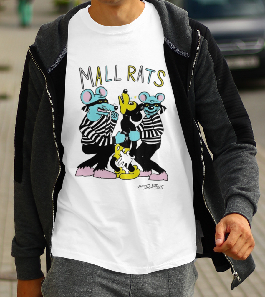 Mickey Mouse Mall Rats United Snakes Parody T-Shirt
