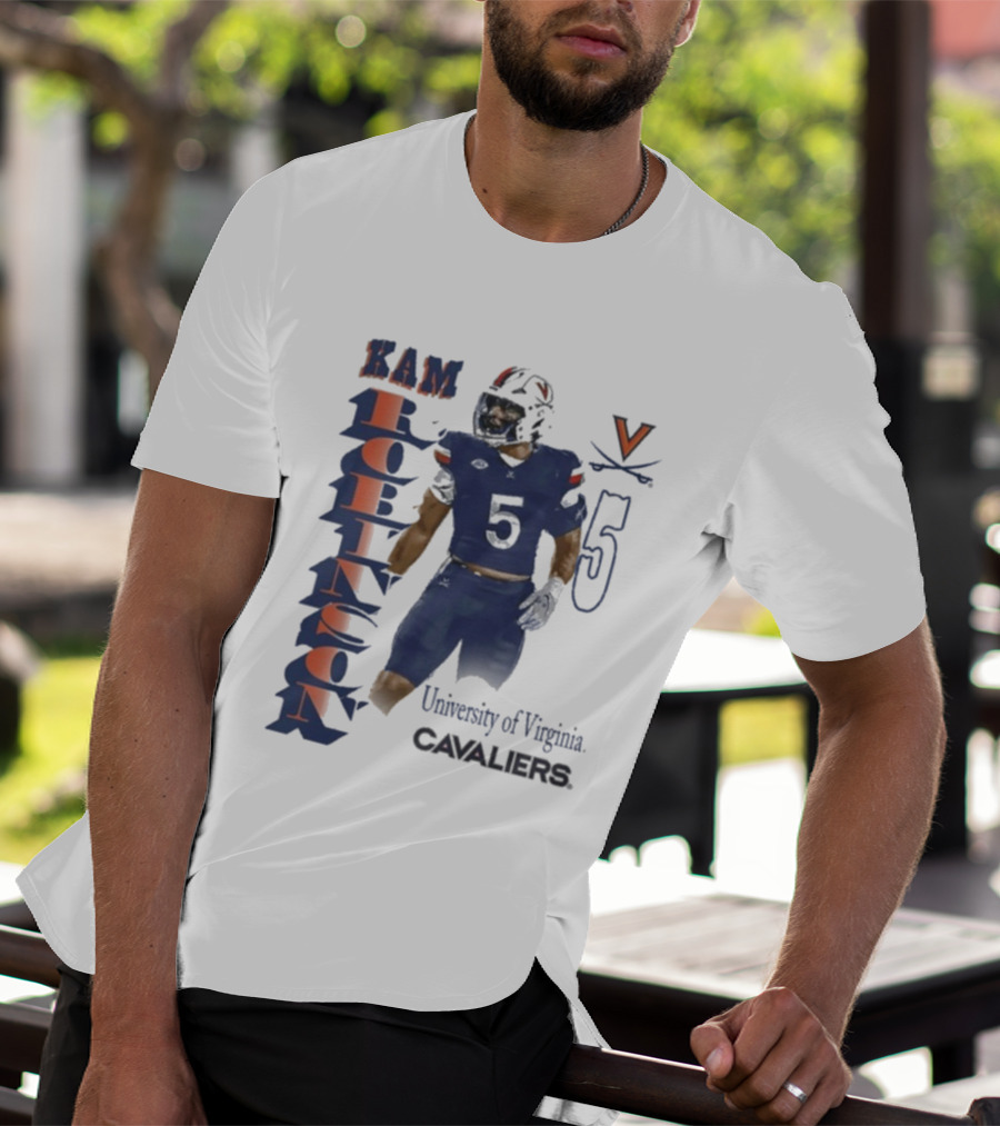 Kam Robinson University Of Virginia Cavaliers Football Number 5 T-Shirt