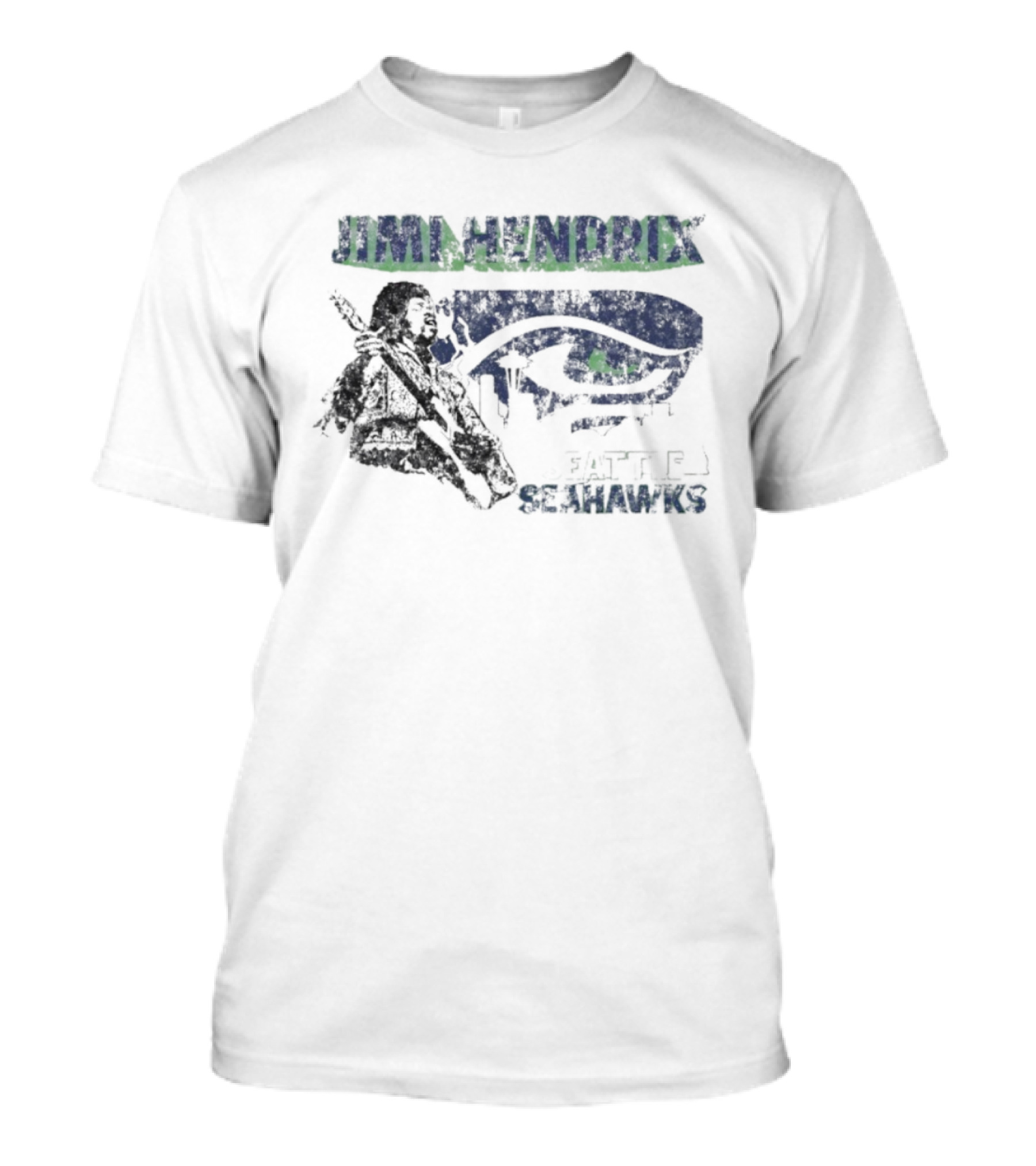 Jimi Hendrix Seattle Seahawks Collaboration T-Shirt