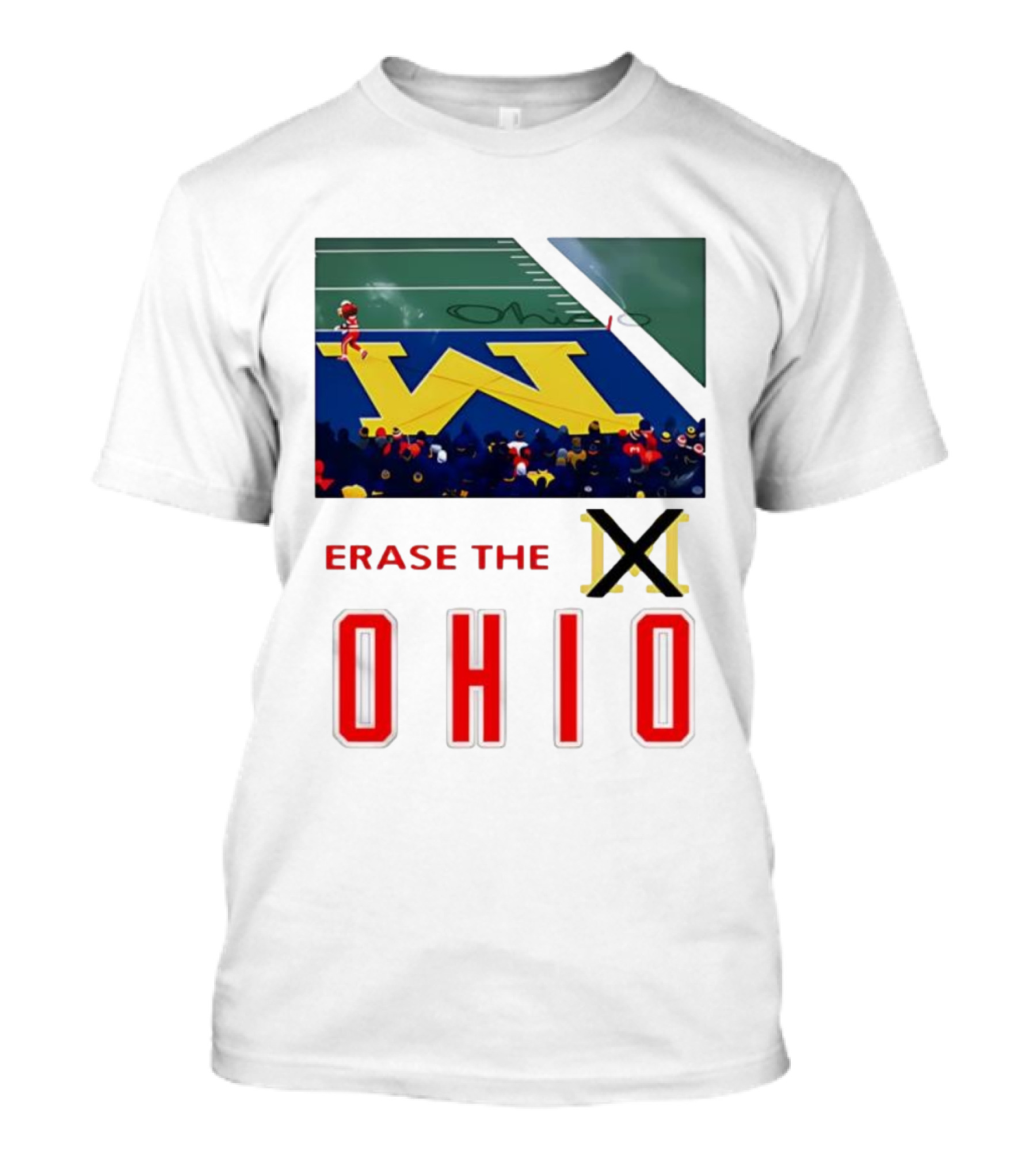 Erase The Ohio Michigan Stadium Rivalry W Logo T-Shirt