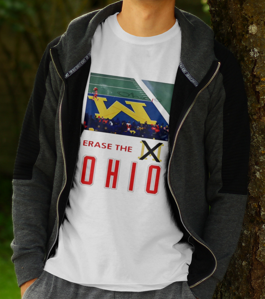 Erase The Ohio Michigan Stadium Rivalry W Logo T-Shirt