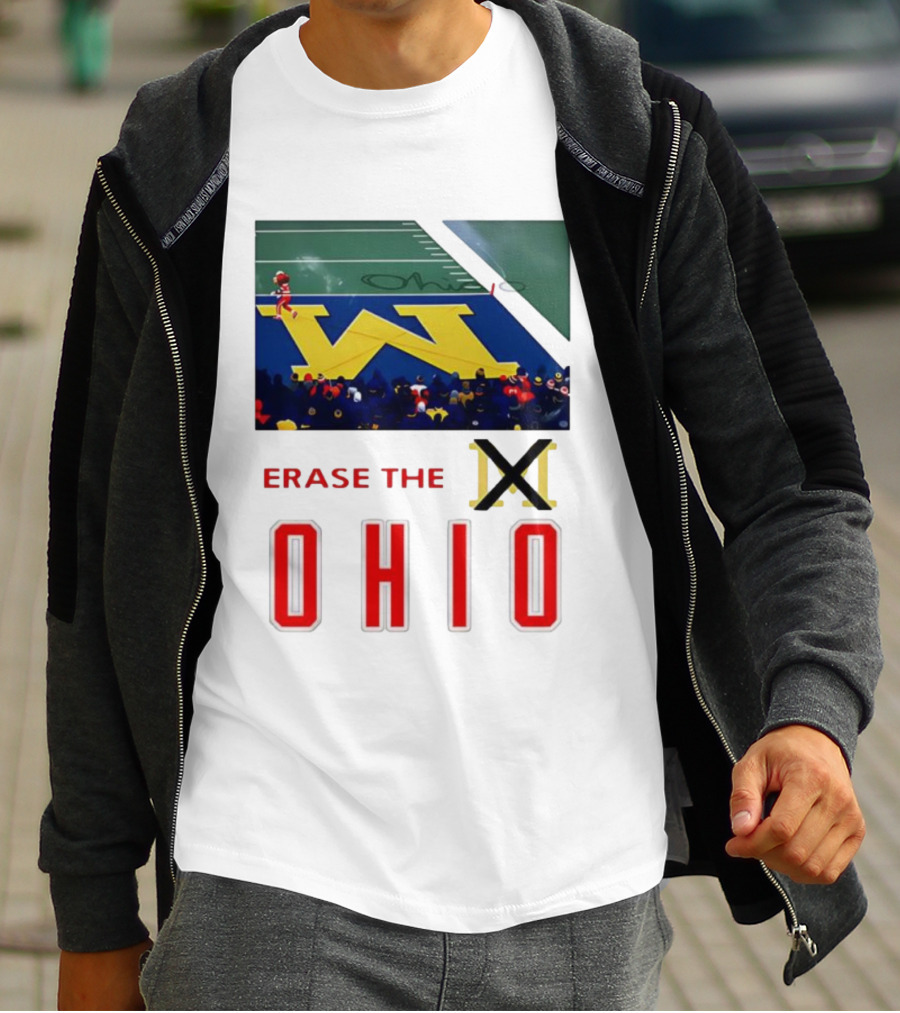 Erase The Ohio Michigan Stadium Rivalry W Logo T-Shirt