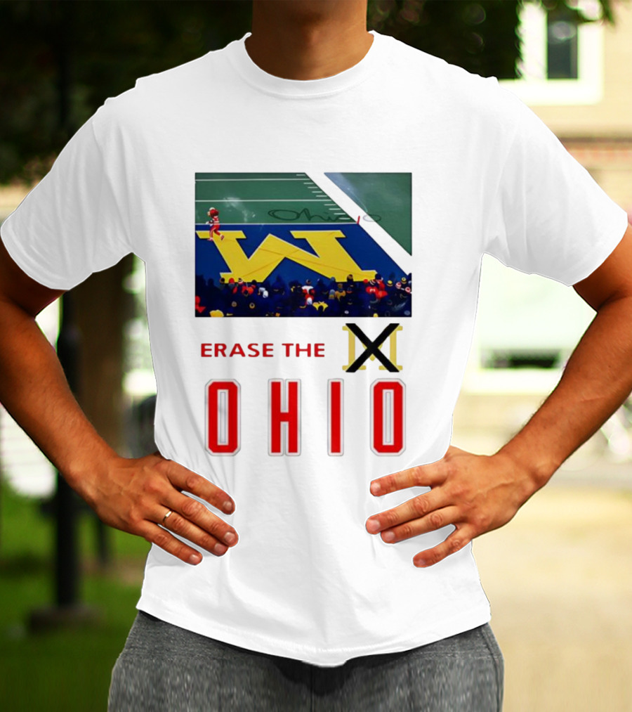 Erase The Ohio Michigan Stadium Rivalry W Logo T-Shirt