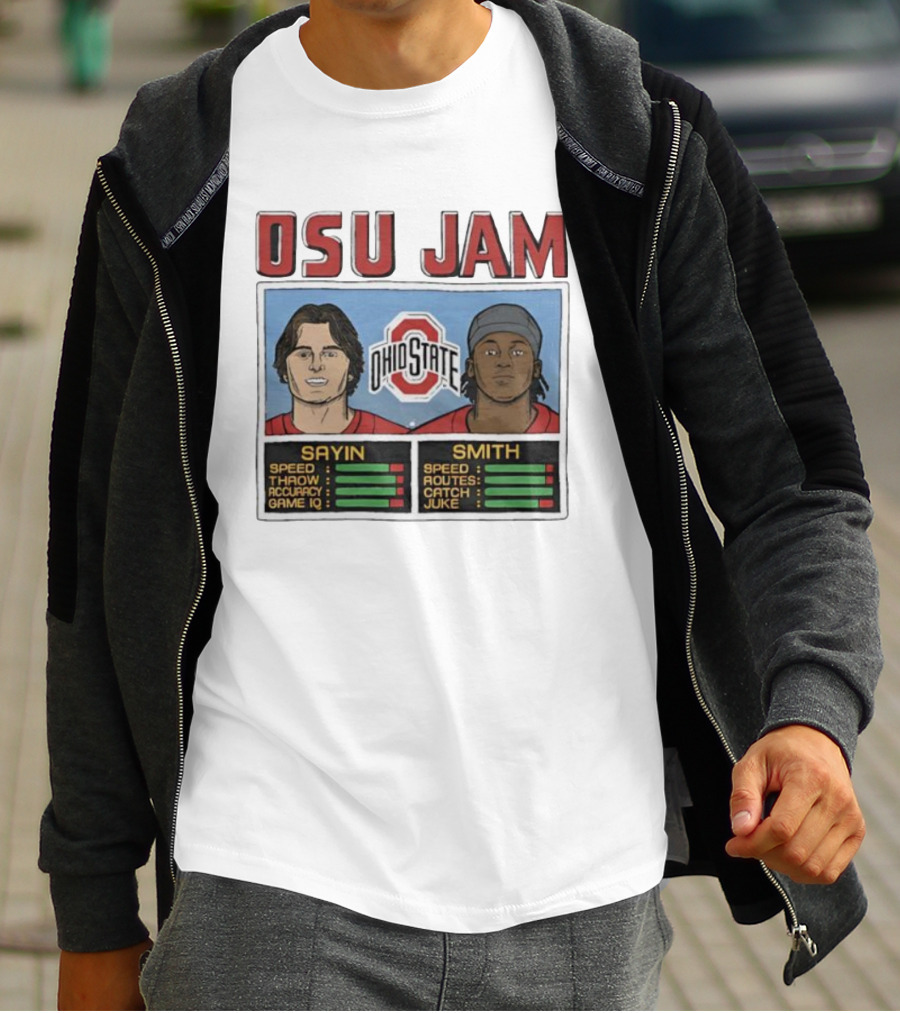 OSU Jam Ohio State Sayin Smith Speed Accuracy Routes T-Shirt