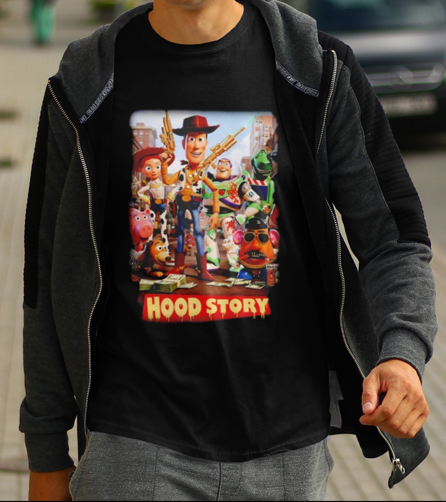 Hood Story Toy Story Parody Woody Buzz Gangsta Style T-Shirt