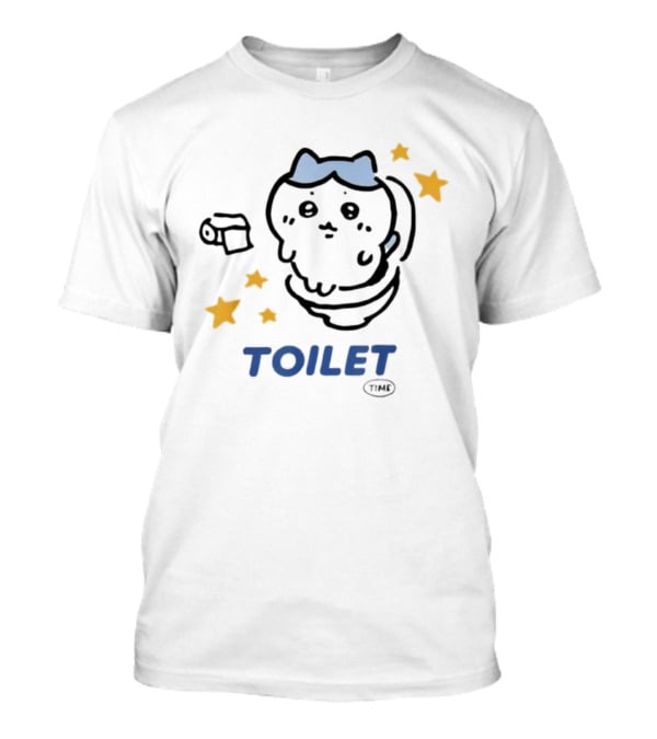 Toilet Time Chikawa Meme Cute Character Roll T-Shirt