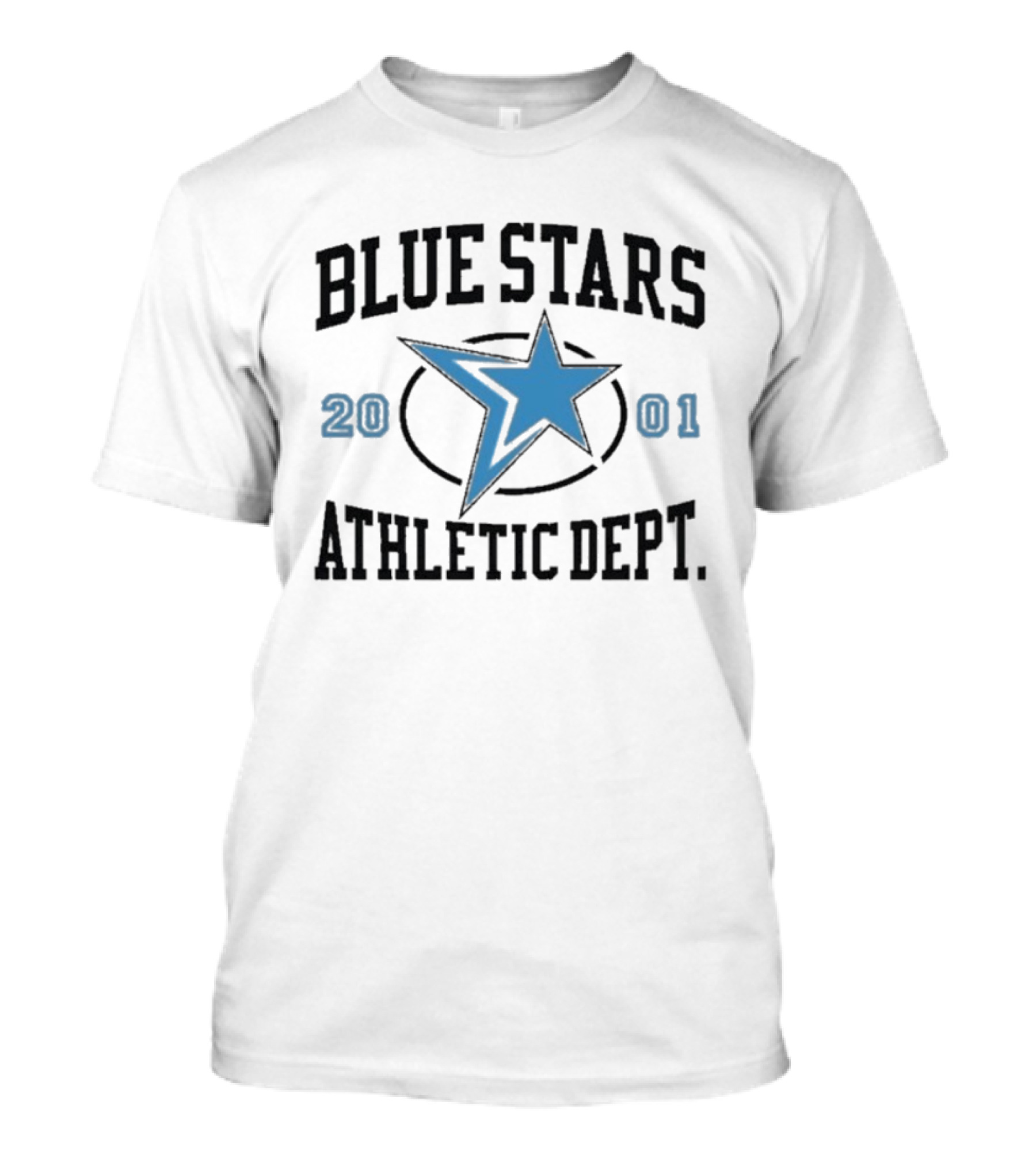 Blue Stars Athletic Dept 2001 Logo Star Graphic T-Shirt